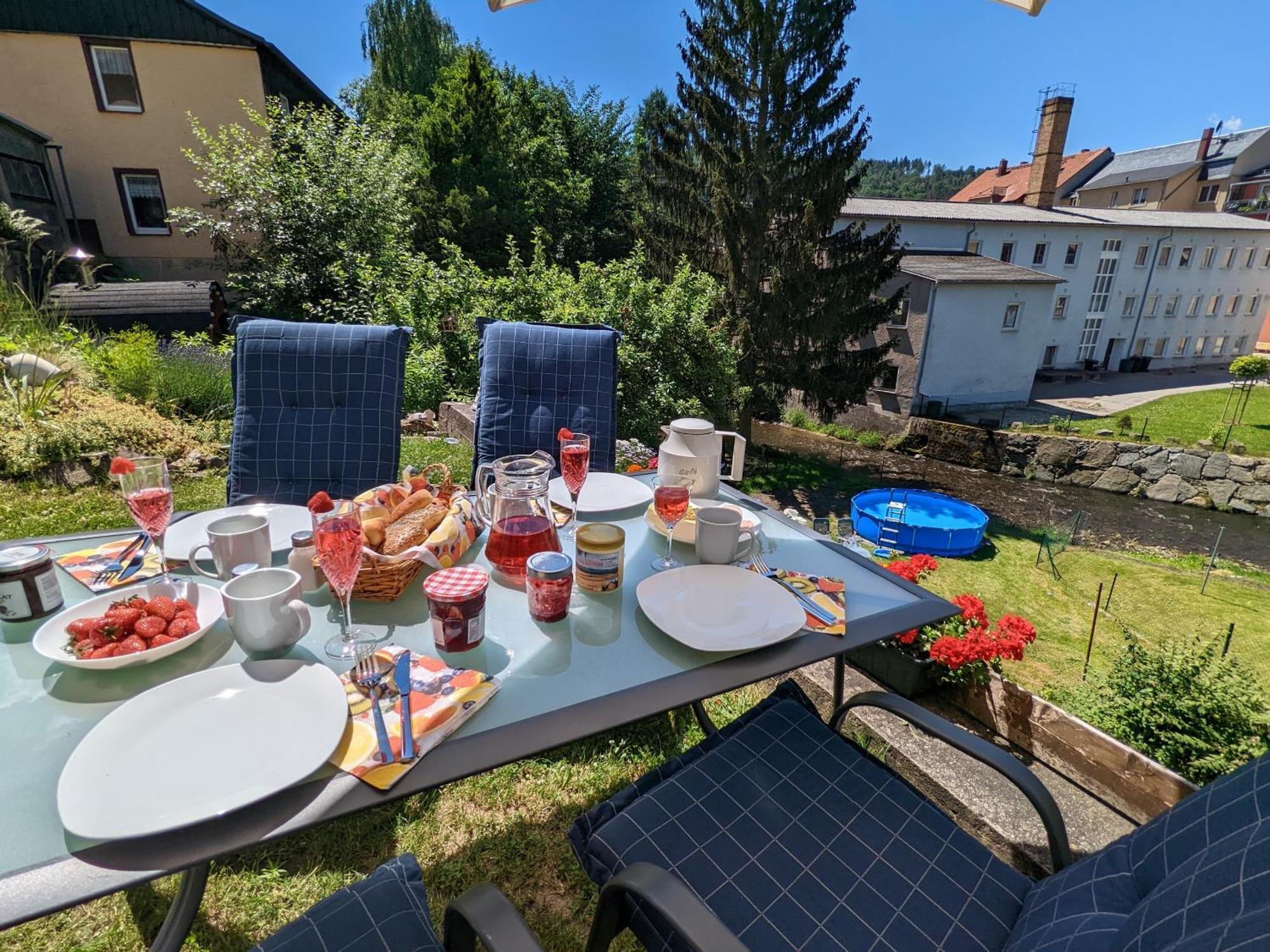 Hw2B - Urlaubsmagie - Wohlfuehlwohnung Mit Balkon, Pool, Sauna & Terrasse Sebnitz Exteriör bild
