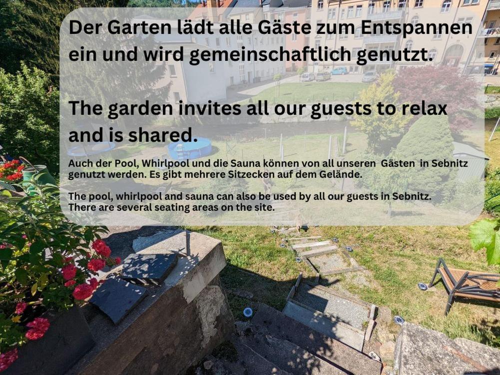 Hw2B - Urlaubsmagie - Wohlfuehlwohnung Mit Balkon, Pool, Sauna & Terrasse Sebnitz Exteriör bild